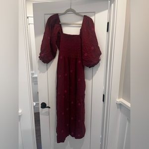 Free People Dahlia Embroidered Maxi